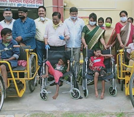 Wheelchair distribution at Sadar Hospital